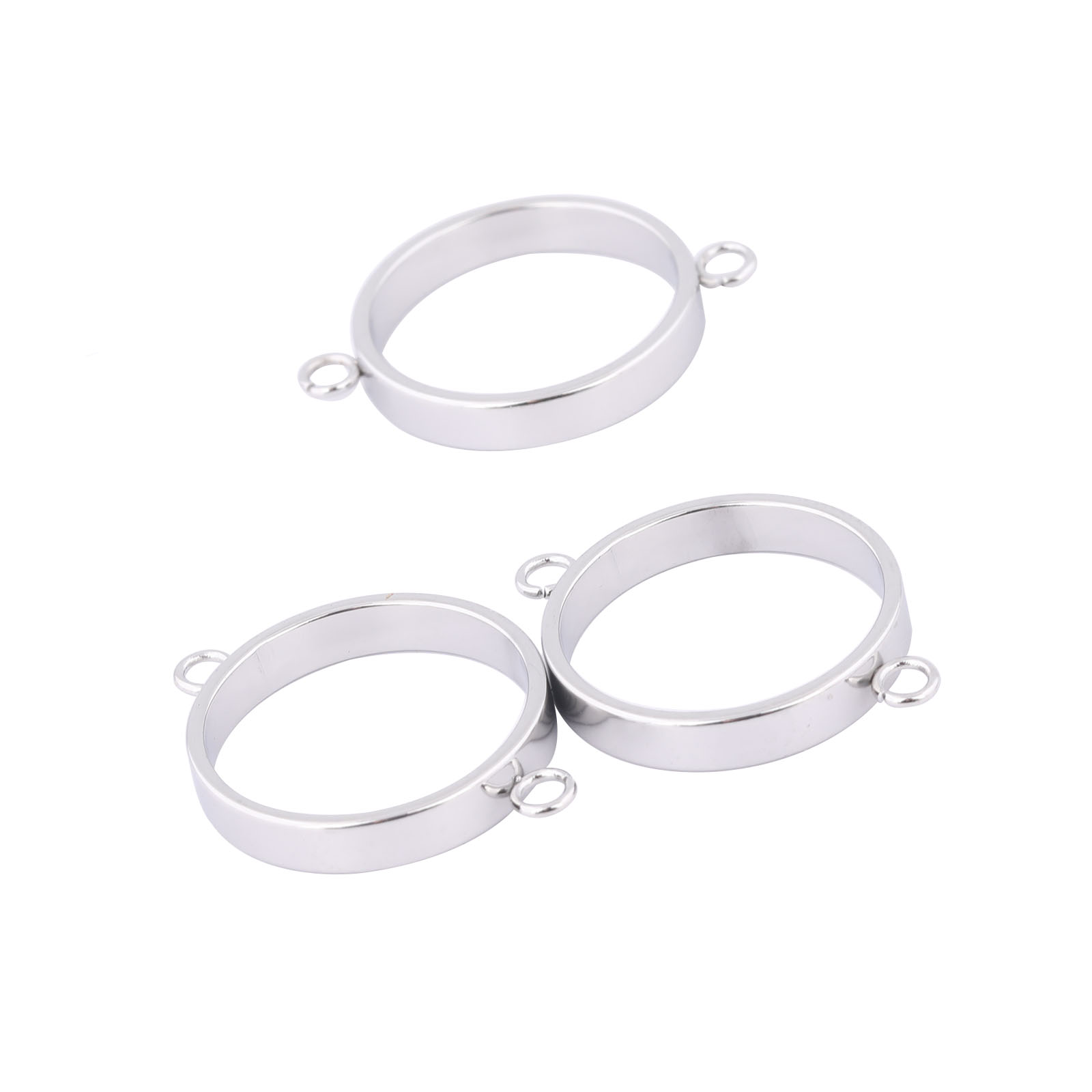 Resin Craft Projects - 10pcs สแตนเลสสตีล 14 มม.เปิด BEZEL สร้อยข้อมือ