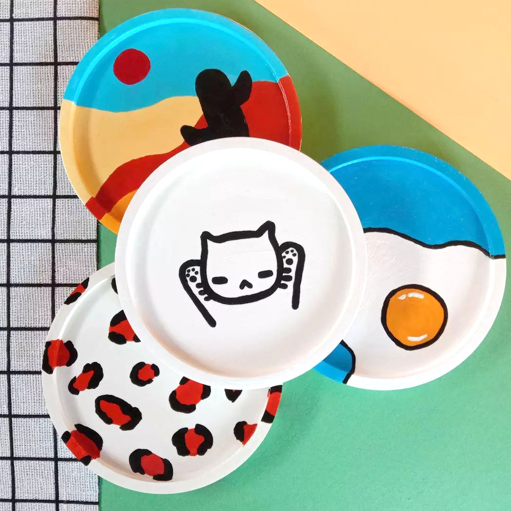 Coaster Mold Round - รอบ Coaster แม่พิมพ์ซิลิโคน DIY Handmade รูปไข่ปูนปลาสเตอร์ซีเมนต์อีพ็อกซี่เรซิ่นถาดหล่อแม่พิมพ์อุปกรณ์ตกแต่งบ้าน