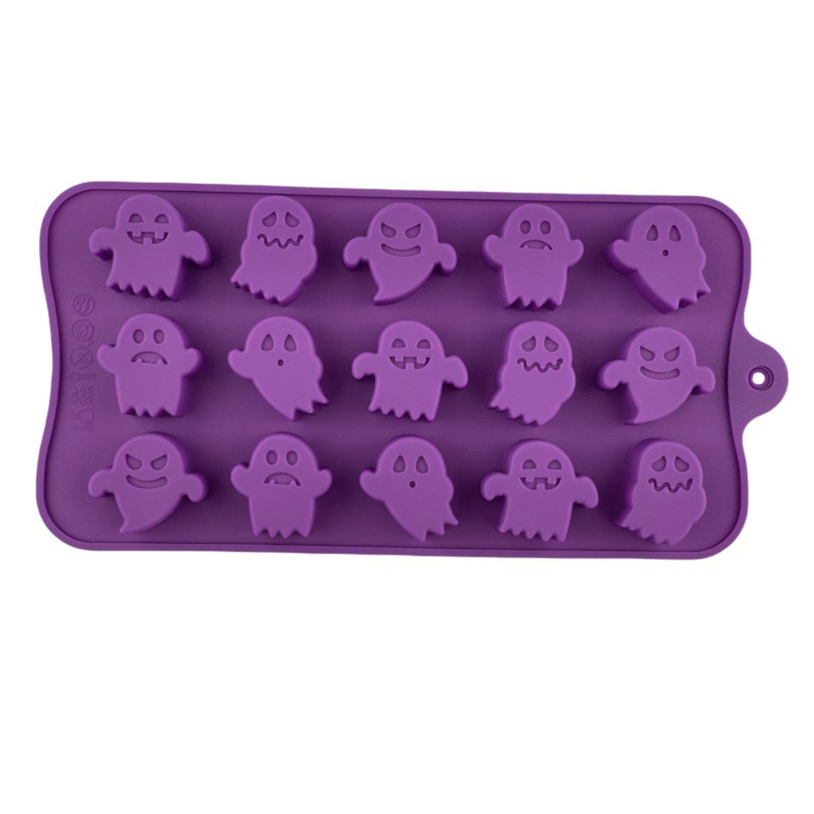 Silicone Mold Tray - แม่พิมพ์ซิลิโคนฮาโลวีน รูปทรงฟักทองและผีสุดฮิต ถาดทำน้ำแข็ง อุปกรณ์ทำขนมยอดนิยม ตกแต่งเค้กช็อกโกแลต อุปกรณ์ทำขนม