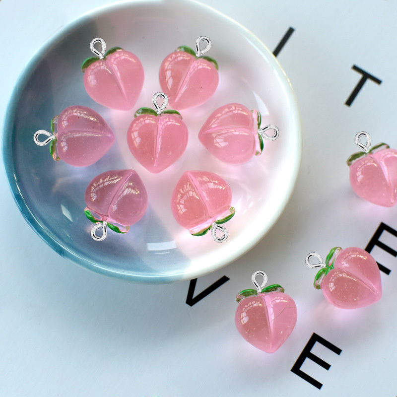 10 ชิ้น จี้เรซิ่นรูปพีชใสแบบแบ - Resin Craft Projects บทวิจารณ์และราคา