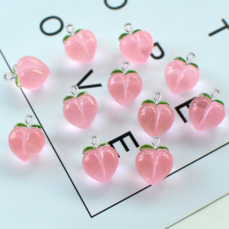 10 ชิ้น จี้เรซิ่นรูปพีชใสแบบแบ - Resin Craft Projects บทวิจารณ์และราคา