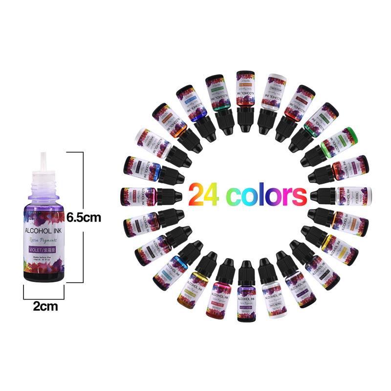 24สี/ชุด10Ml Resin Pigment Art - Resin Dye Alcohol บทวิจารณ์และราคา