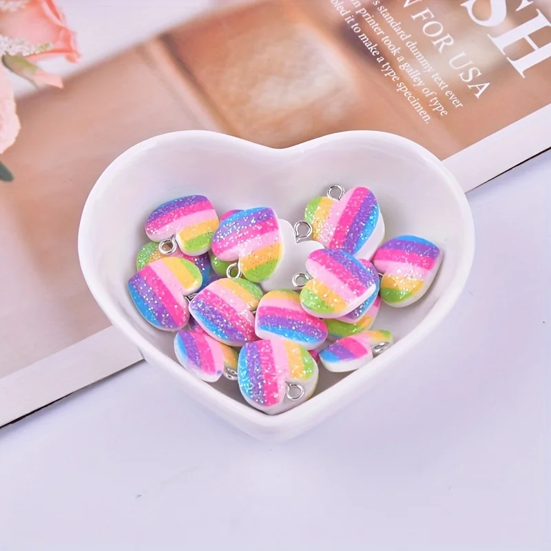 ชาร์มเรซิ่นรูปหัวใจหลากสี 10 ช - Resin Craft Projects บทวิจารณ์และราคา