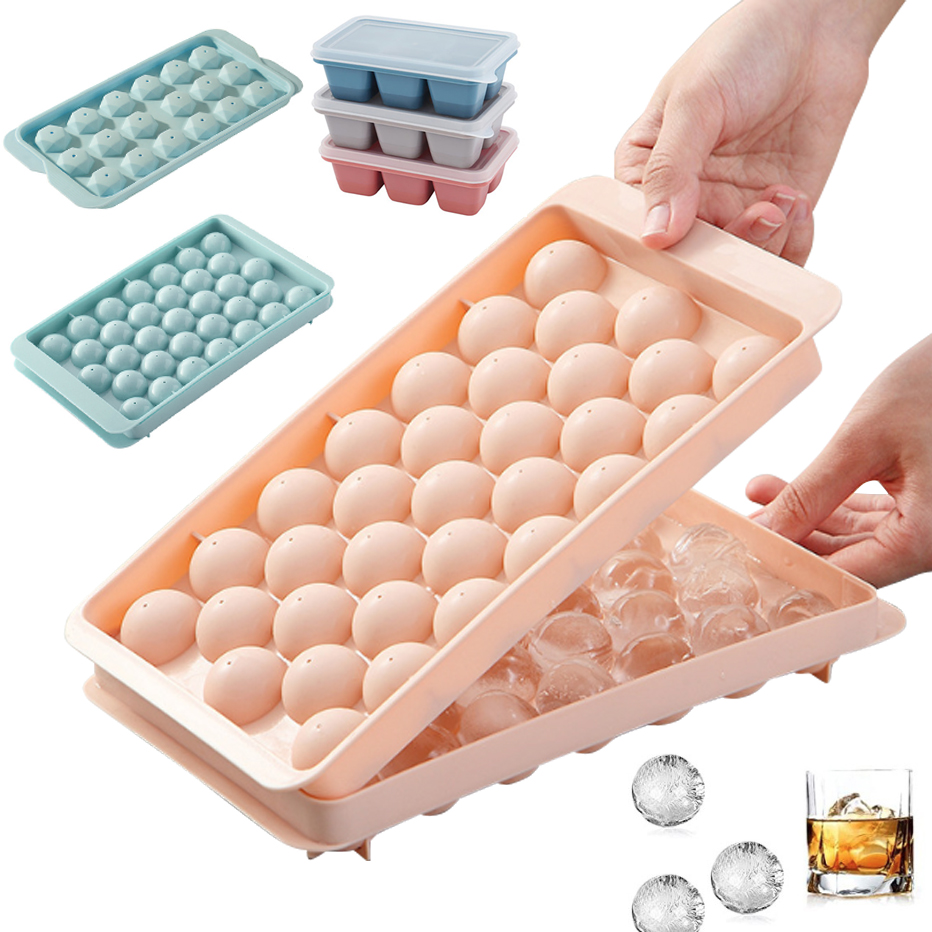 3D รอบ Ice Cube ถาดพร้อมฝาปิดพ - Coaster Mold Round บทวิจารณ์และราคา
