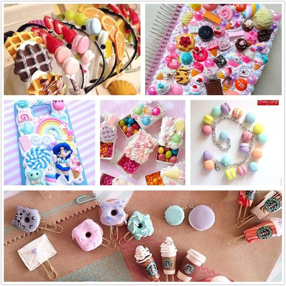 30pcs สุ่ม Candy Slime Charms  - Resin Jewelry Kit บทวิจารณ์และราคา