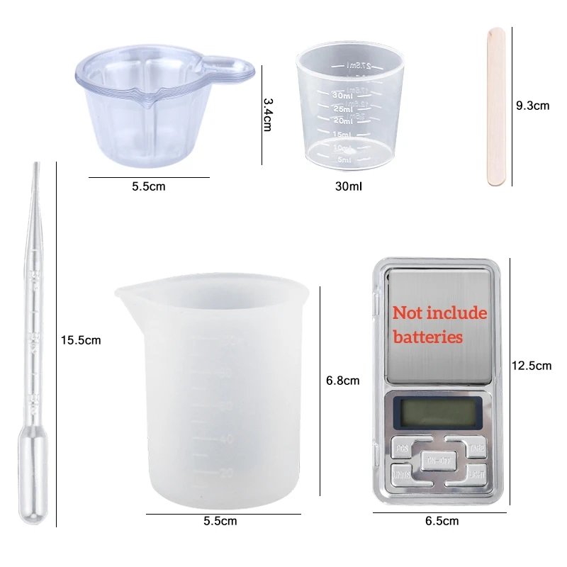 อีพ็อกซี่เรซิ่นชุดคริสตัลใสผสม - Mixing Cup Silicone บทวิจารณ์และราคา