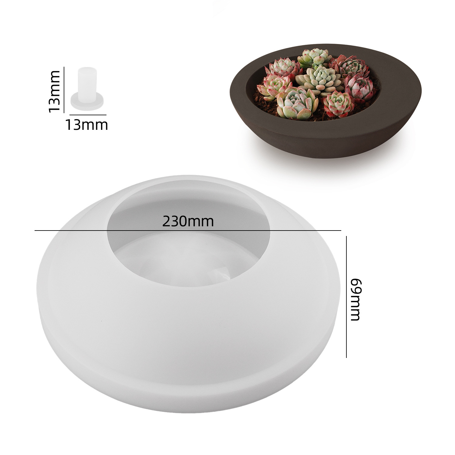 แม่พิมพ์ซิลิโคนรูปชามกลมไม่สม่ - Coaster Mold Round บทวิจารณ์และราคา