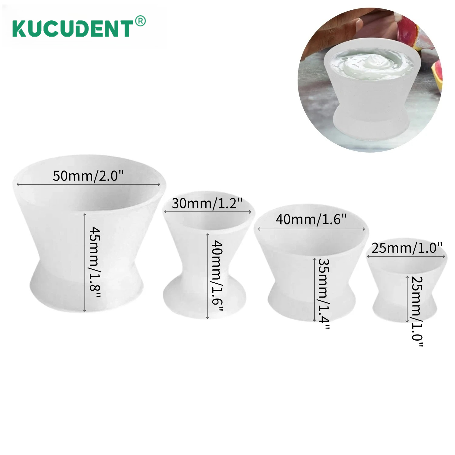 ชุดถ้วยผสมซิลิโคนสำหรับทันตกรร - Mixing Cup Silicone บทวิจารณ์และราคา
