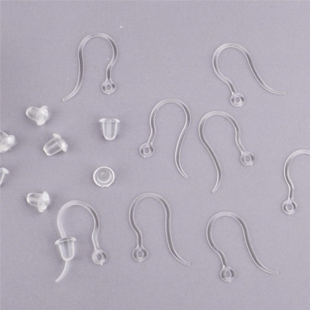 ตะขอเกี่ยวต่างหูพลาสติกใส 40 ช - Resin Craft Projects บทวิจารณ์และราคา