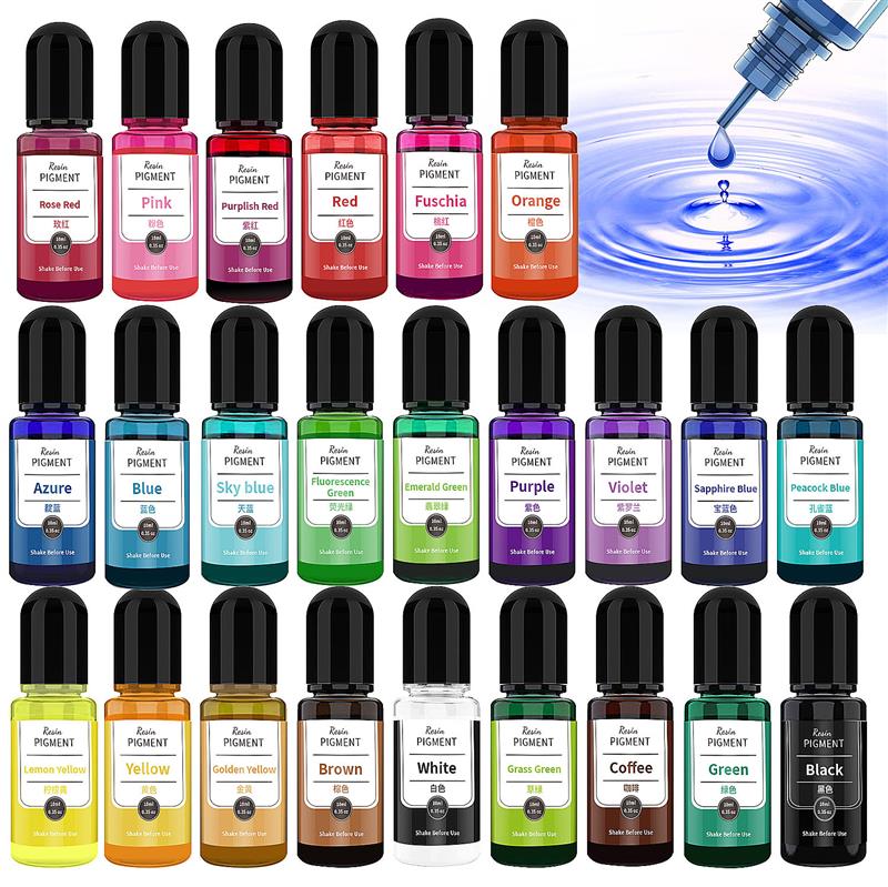 สีเรซิ่นอีพ็อกซี่ 24 สี ขนาด 1 - Resin Dye Alcohol บทวิจารณ์และราคา
