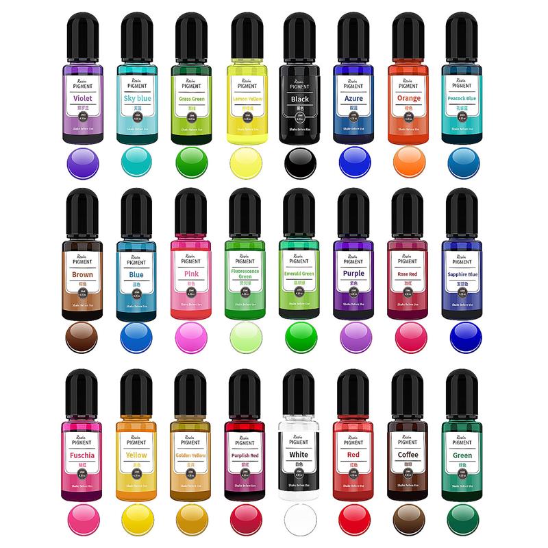 สีเรซิ่นอีพ็อกซี่ 24 สี ขนาด 1 - Resin Dye Alcohol บทวิจารณ์และราคา
