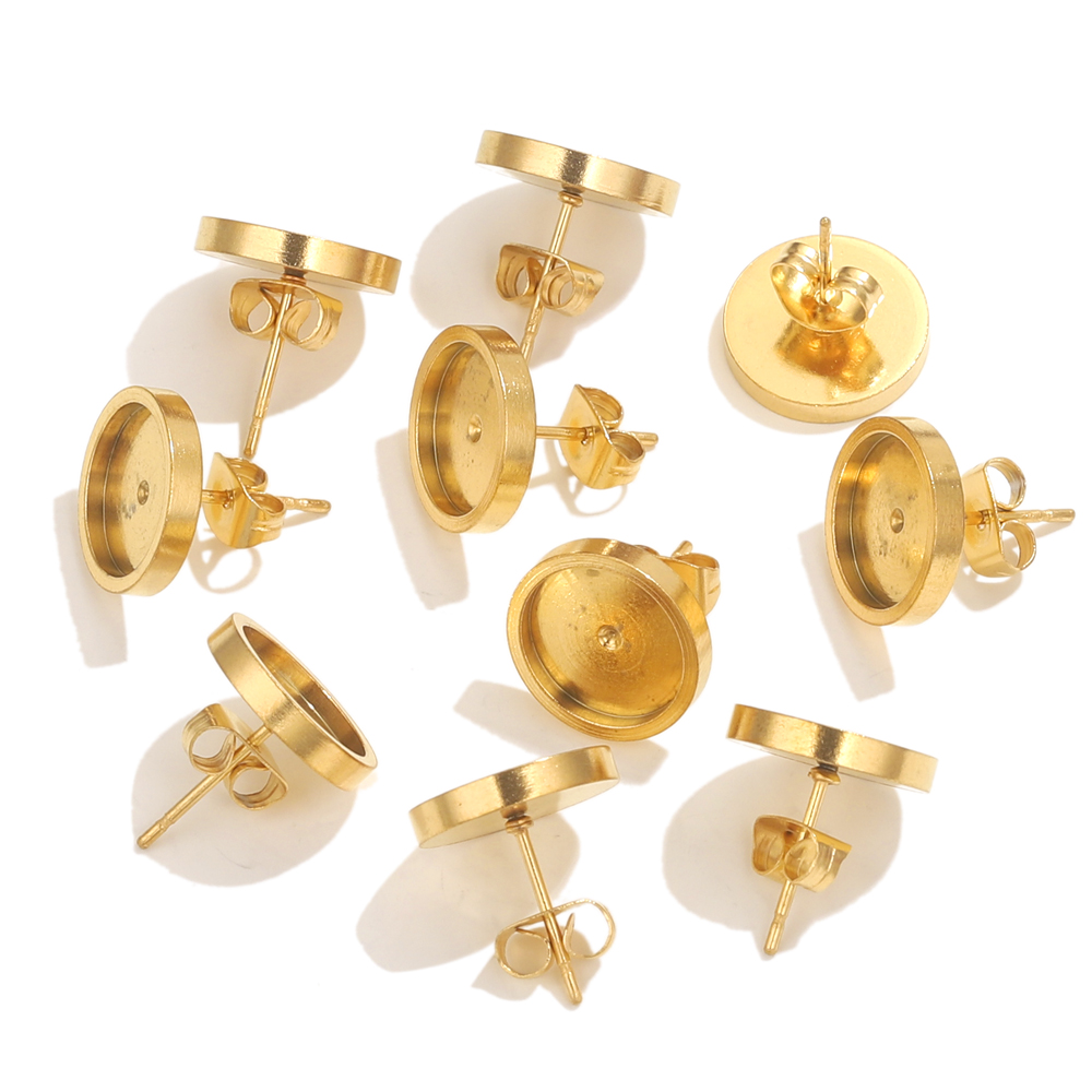 10pcs สแตนเลสสตีลต่างหูสตั๊ดกล - Resin Jewelry Kit บทวิจารณ์และราคา