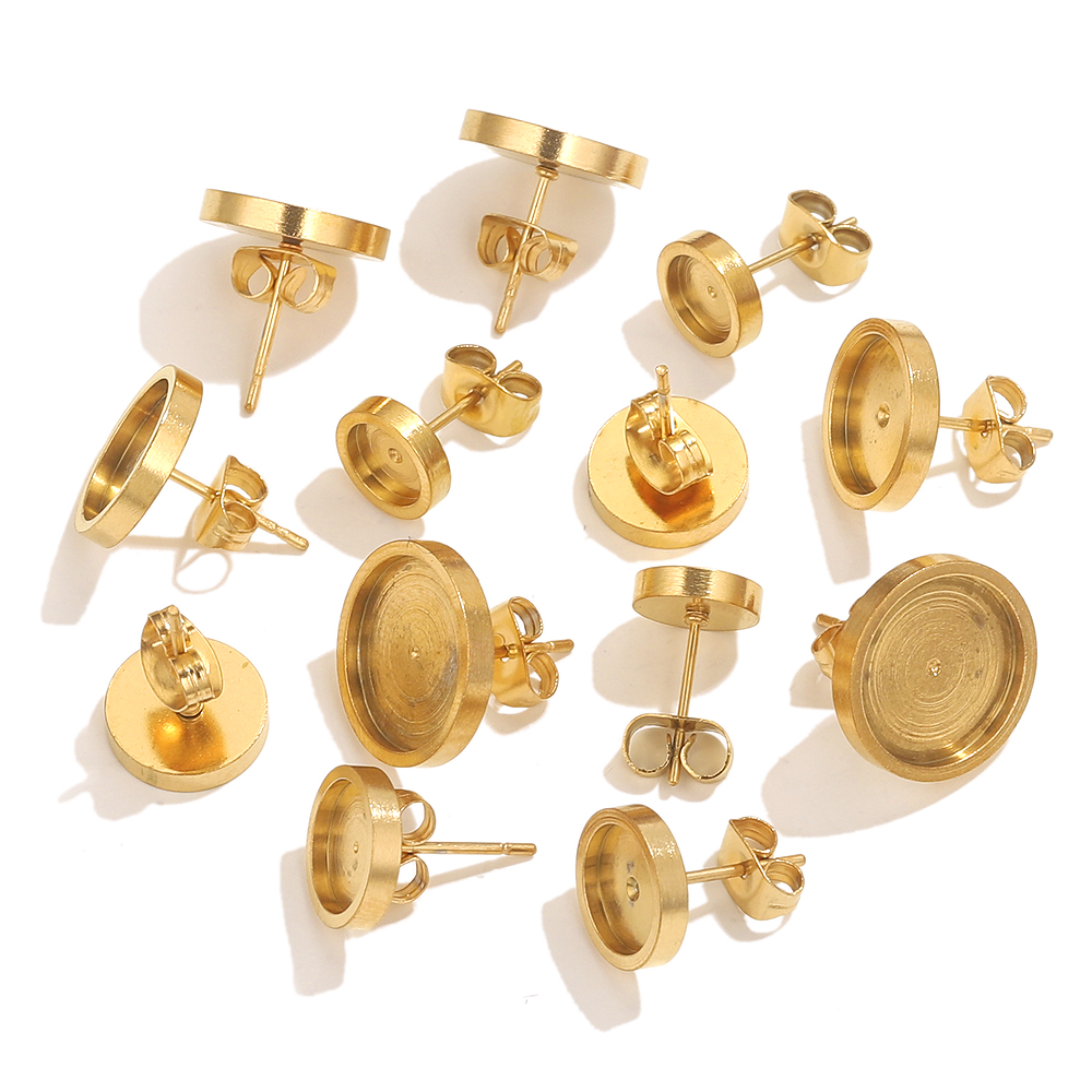10pcs สแตนเลสสตีลต่างหูสตั๊ดกล - Resin Jewelry Kit บทวิจารณ์และราคา