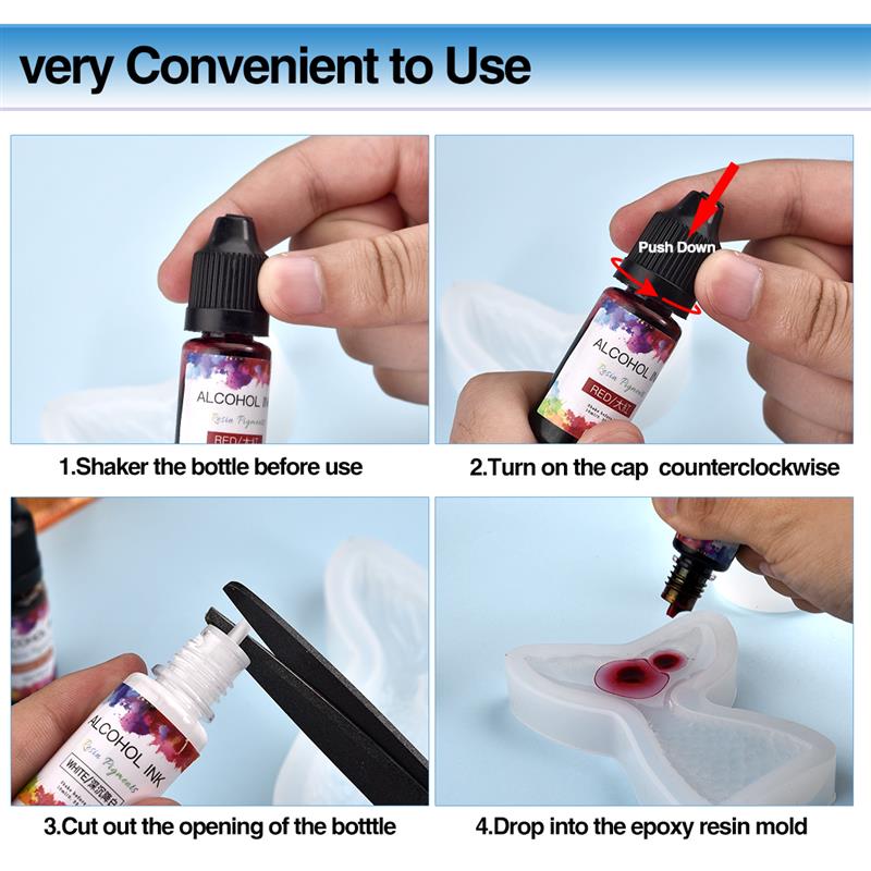 1ชุดอีพ็อกซี่เรซิ่น Pigment Ki - Resin Dye Alcohol บทวิจารณ์และราคา